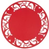 Set de table rond feutre rouge