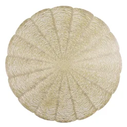 Set de table rond forme fleur doré Ø38cm
