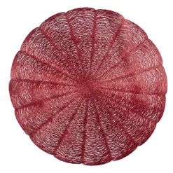 Set de table rond forme fleur rouge Ø38cm