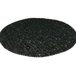 Set de table rond pvc effet spaghetti noir uni ø38 cm