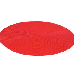 Set de table rond rouge