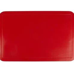 Set de table rouge imitation toile cirée