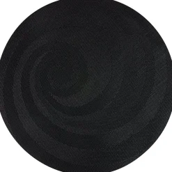 Set de table tressé rond noir