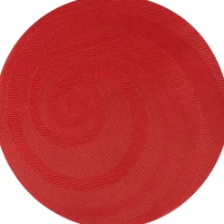 Set de table tressé rond rouge