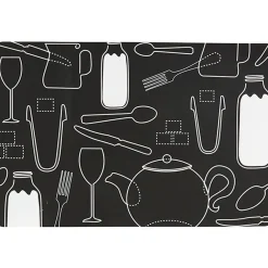 Set de table Ustensiles de cuisine noir et blanc