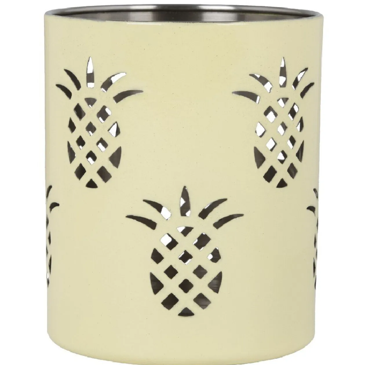 Set passoire, saladier, porte-ustensiles vert design ananas