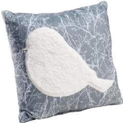 Set plaid + coussin polyester brodé