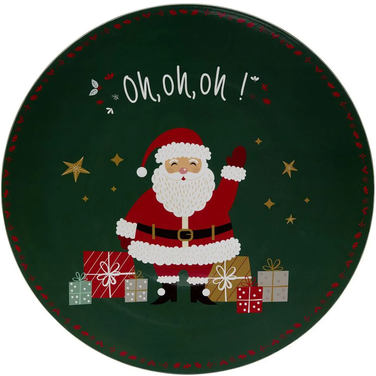 Sous assiette à motif Père Noël Ø33 cm