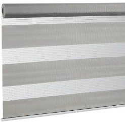 Store enrouleur jour nuit gris clair