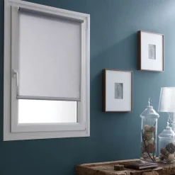 Store enrouleur Tamisant uni Gris à visser ou clipser 50x90 cm
