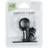 Support court noir mat