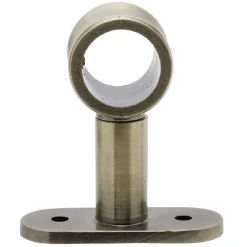 Support court métal cuivré pour tringle à rideau Ø2xL11,4cm