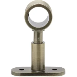 Support court métal cuivré pour tringle à rideau Ø2xL11,4cm