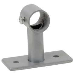 Support court métal gris pour tringle à rideau Ø1,6xL7cm