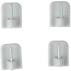 Support de tringle adhésif plastique blanc x4