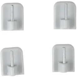 Support de tringle adhésif plastique blanc x4