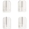 Support de tringle adhésif plastique transparent x4