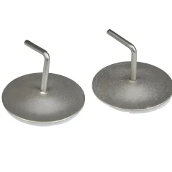 Support de tringle adhésif rond aluminium argenté x2