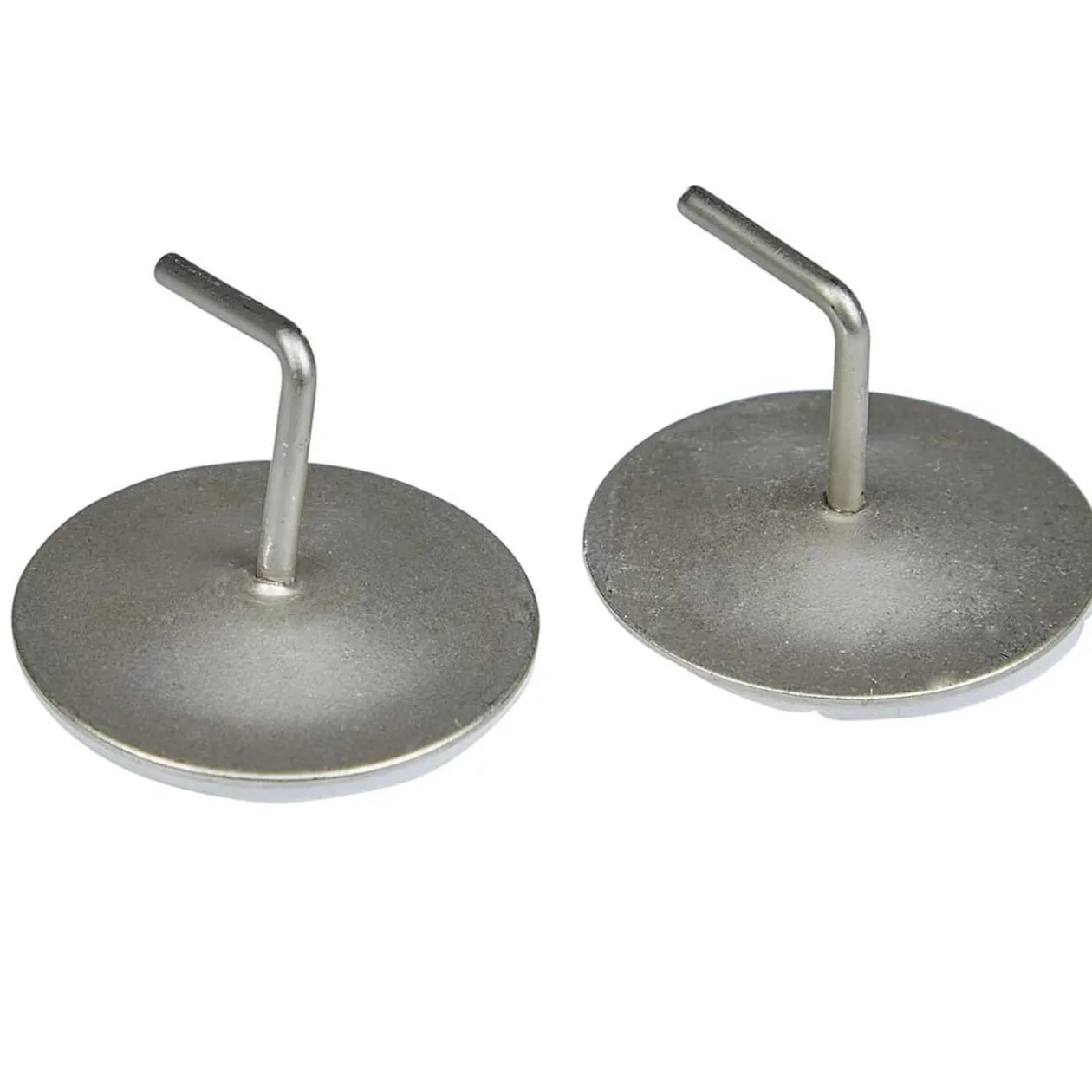 Support de tringle adhésif rond aluminium argenté x2