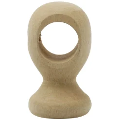 Support de tringle court à oeil en bois certifié FSC® Naturel Ø20 mm