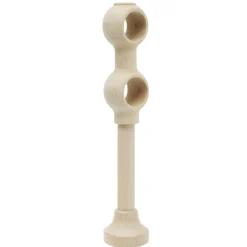 Support de tringle double à oeil en bois certifié FSC® Naturel Ø28 mm