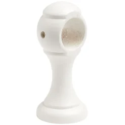 Support de tringle moyen à oeil en bois certifié FSC® Blanc Ø28 mm