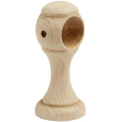 Support de tringle moyen à oeil en bois certifié FSC® Naturel Ø28 mm