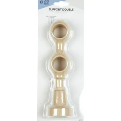 Support double bois couleur naturel