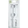 Support double extensible métal blanc brossé argenté