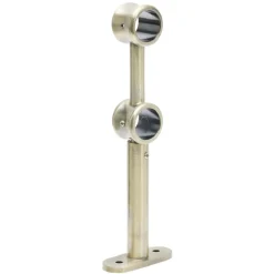 Support double extensible métal doré pour tringle Ø2xL17,5/20cm