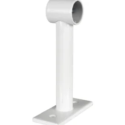 Support long pour tringle blanc métal
