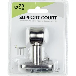 Support plafond pour tringle gris métal