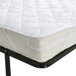 Surmatelas microfibre blanc fixation élastique