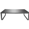 Table basse Axel noir plateau verre trempé