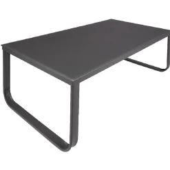 Table basse Axel noir plateau verre trempé