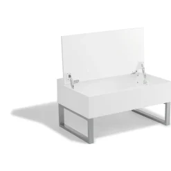 Table basse Luminosa blanche avec coffre intégré