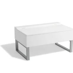 Table basse Luminosa blanche avec coffre intégré