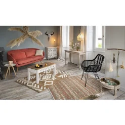 Table basse Mumbai manguier effet blanchi