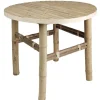Table basse ronde en bambou naturel