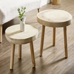 Table basse Rustik Ø46xH35cm bois