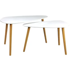 Table basse trépied Gabriel en pin et mdf x 2