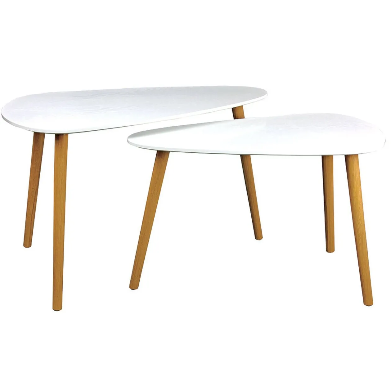 Table basse trépied Gabriel en pin et mdf x 2