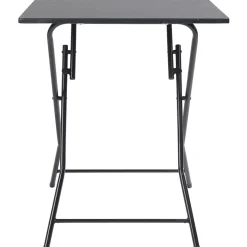 Table carrée pliante pieds métal noir