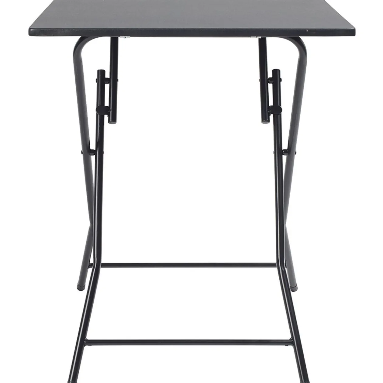 Table carrée pliante pieds métal noir