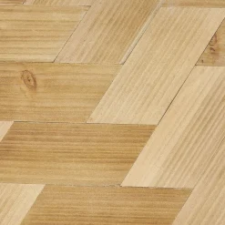 Table d'appoint carré motif chevrons naturel et noir