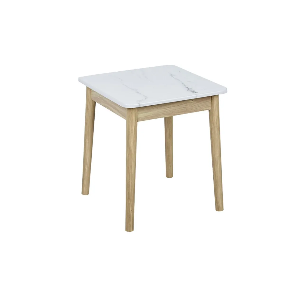 Table d'appoint plateau effet marbre Scarlett 40x40xH45cm