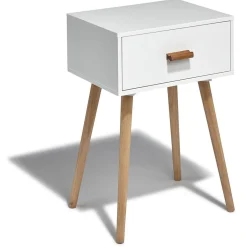 Table de chevet Bergen blanche 1 tiroir