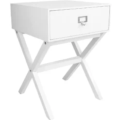 Table de chevet Bergen blanc 1 tiroir