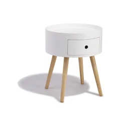Table de chevet Bergen blanche 1 tiroir