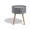 Table de chevet Bergen gris anthracite 1 tiroir